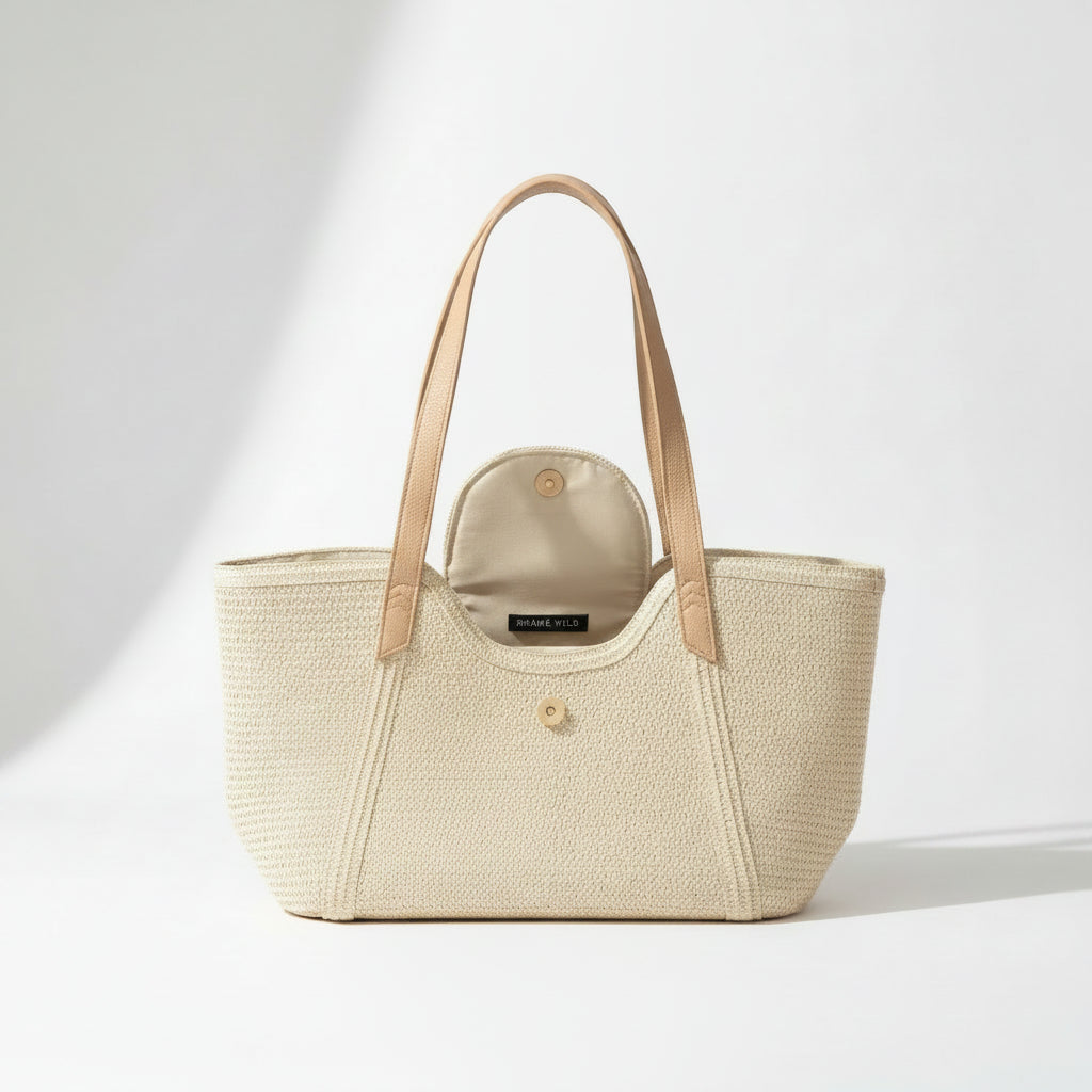 ToteBag rafia beige minimal