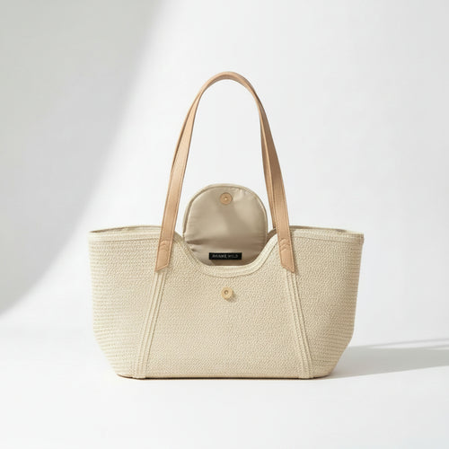 ToteBag rafia beige minimal